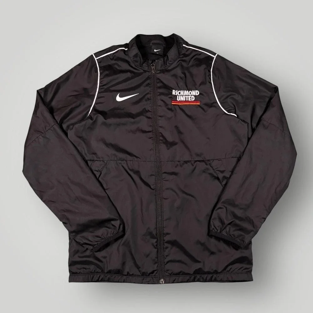 Richmond United Jacket YOUTH XL Black‎ Soccer Nike Full Zip Windbreaker Top